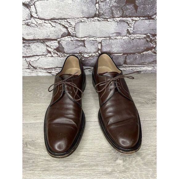 G.M. Endless 9502 Brown Leather Derby Oxfords Lace Up Dress Shoes Men 9M US/42EU main image 4